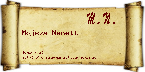 Mojsza Nanett névjegykártya